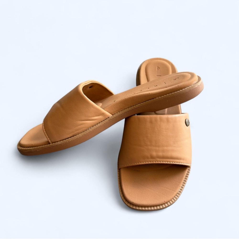 Tan Slide Sandals